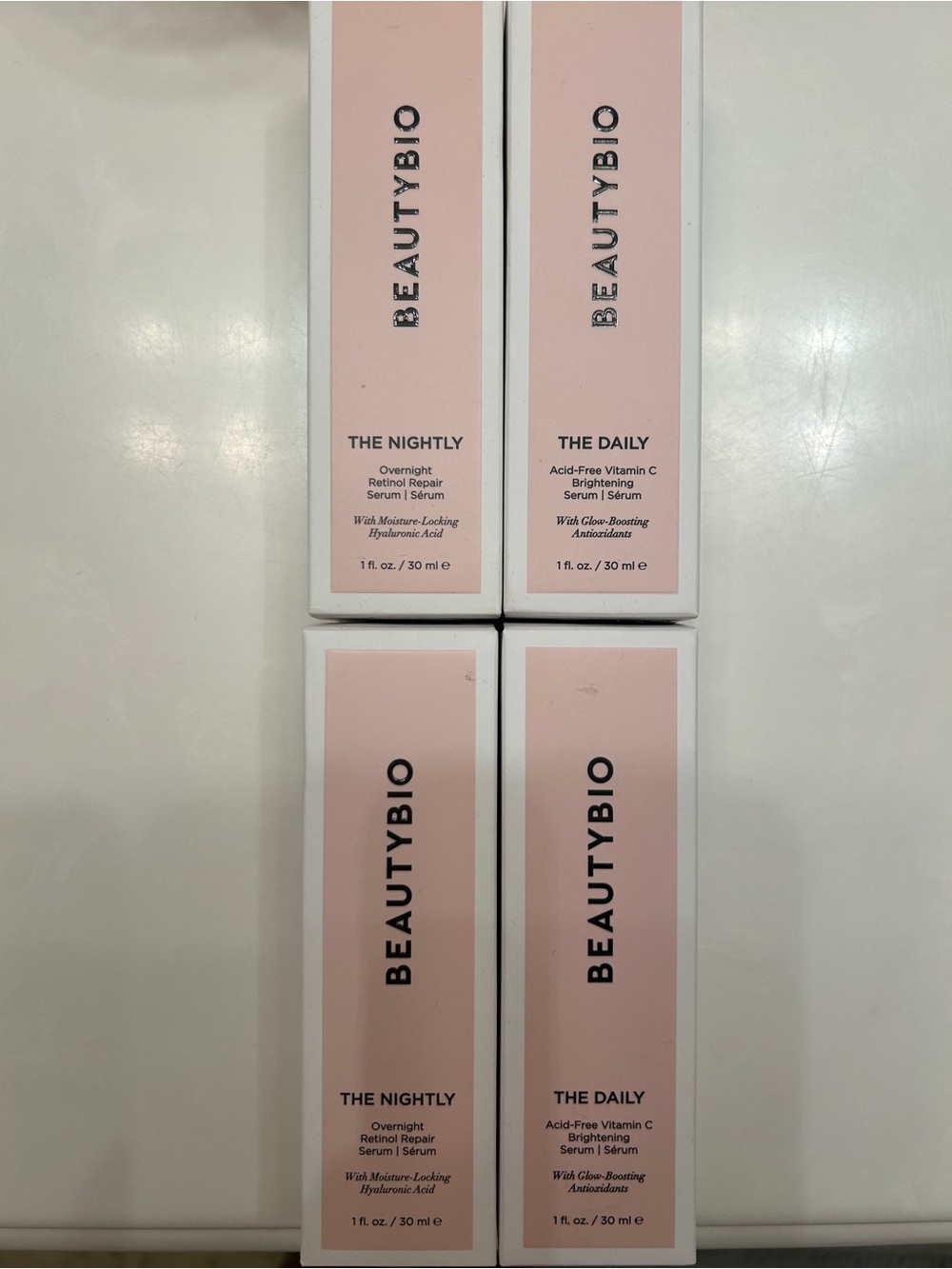 The Daily & The Nightly Serum Set in Light Pink